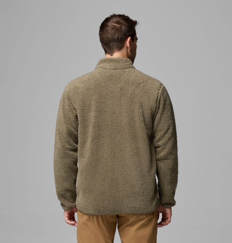 Manteau en tissu polaire avec fermeture éclair pleine longueur à poils longs Rugged Ridge pour homme, Color: Stone Green, image 3