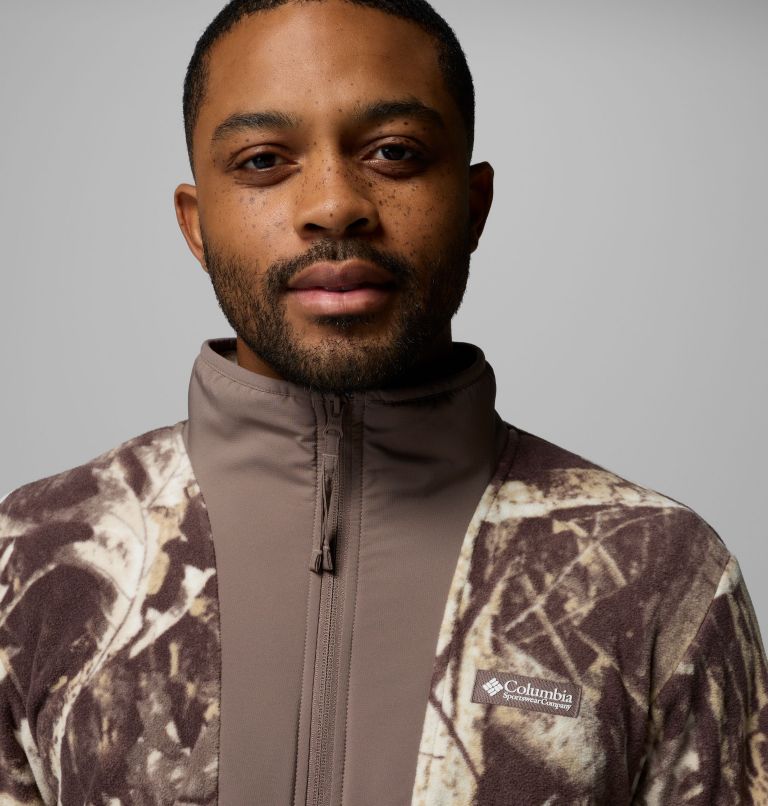 Men's Sequoia Grove Printed Fleece Jacket, Color: Iron Timberwolf, image 6