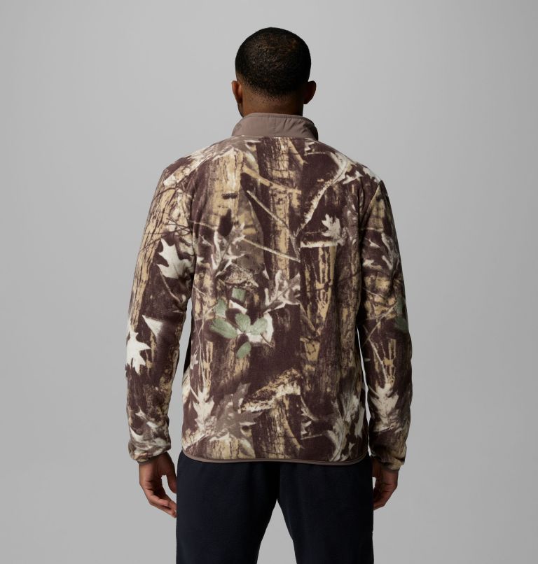 Men's Sequoia Grove Printed Fleece Jacket, Color: Iron Timberwolf, image 3