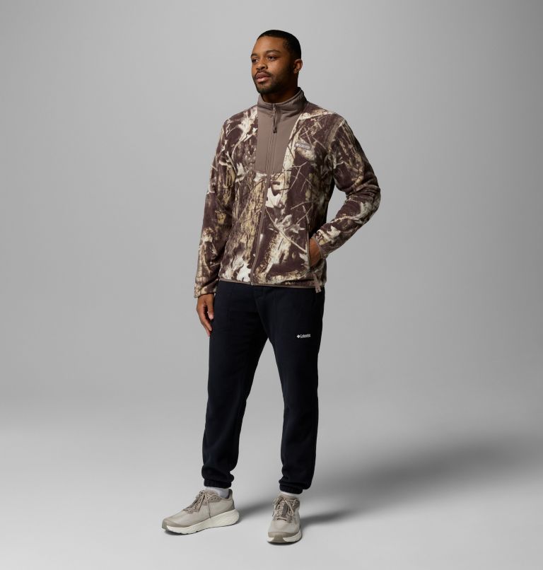 Men's Sequoia Grove Printed Fleece Jacket, Color: Iron Timberwolf, image 2