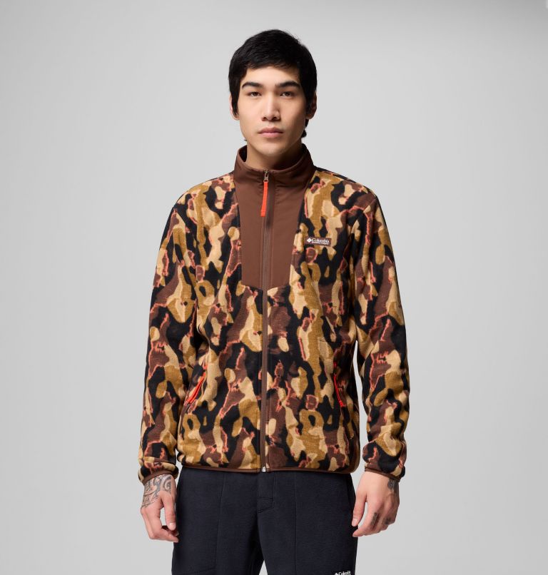 Men's Sequoia Grove Printed Full Zip Jacket, Color: Tobacco Treebark, image 1
