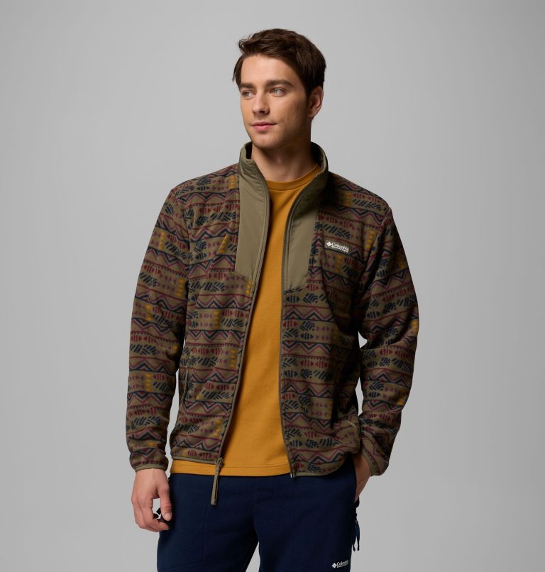 Men's Sequoia Grove Printed Full Zip Jacket, Color: Stone Green Horizons, image 5
