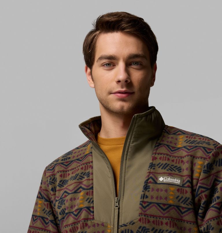 Men's Sequoia Grove Printed Full Zip Jacket, Color: Stone Green Horizons, image 6
