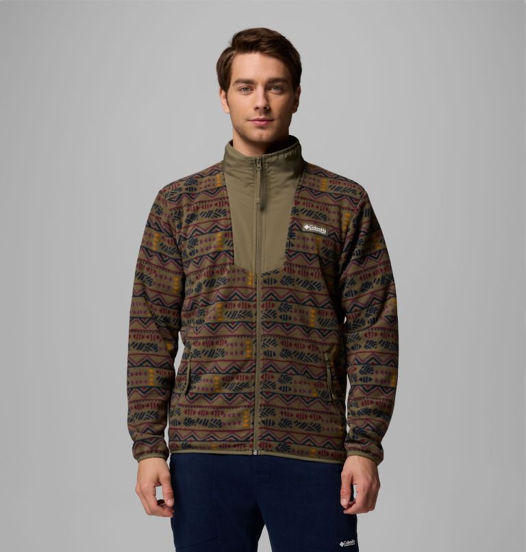 Men's Sequoia Grove Printed Full Zip Jacket, Color: Stone Green Horizons, image 1