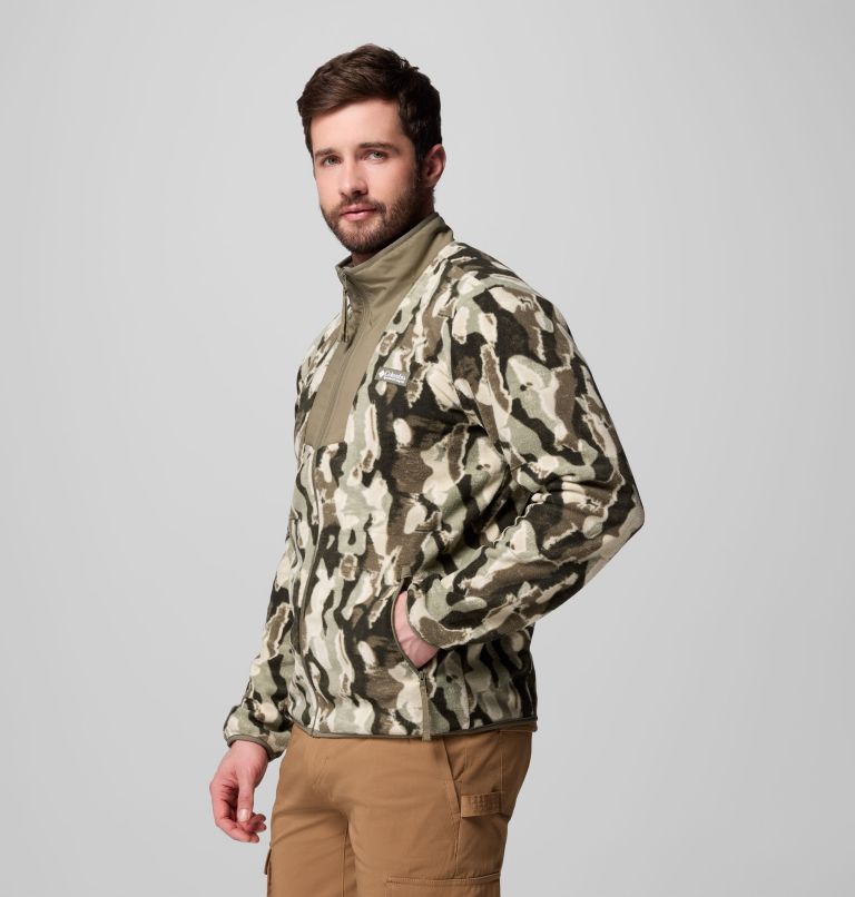 Men's Sequoia Grove Printed Full Zip Jacket, Color: Stone Green Treebark, image 4