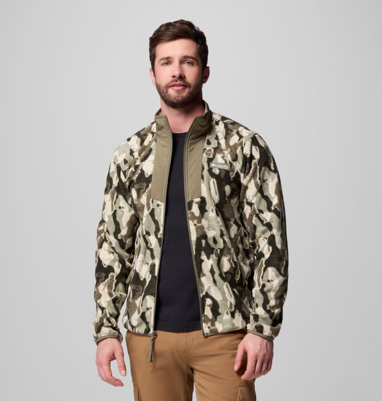 Men's Sequoia Grove Printed Full Zip Jacket, Color: Stone Green Treebark, image 5