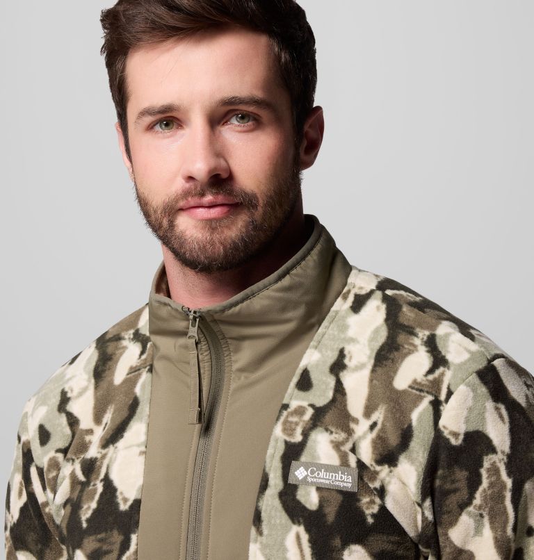 Men's Sequoia Grove Printed Full Zip Jacket, Color: Stone Green Treebark, image 6