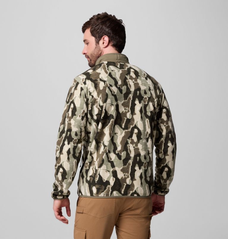 Men's Sequoia Grove Printed Full Zip Jacket, Color: Stone Green Treebark, image 3