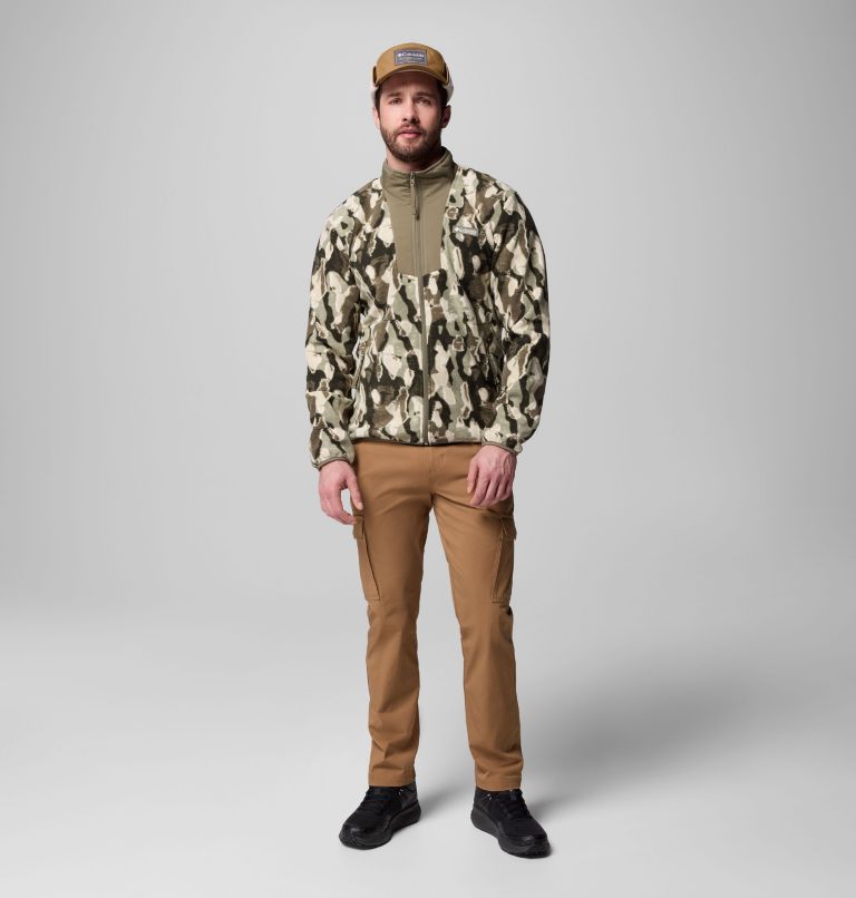Men's Sequoia Grove Printed Full Zip Jacket, Color: Stone Green Treebark, image 2