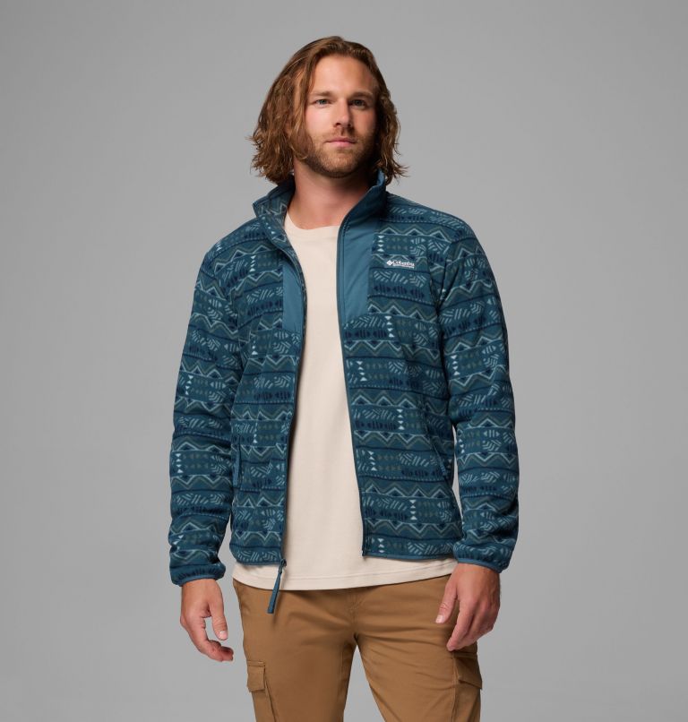 Men's Sequoia Grove Printed Fleece Jacket, Color: Everblue Horizons, image 1