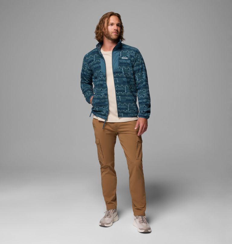 Men's Sequoia Grove Printed Fleece Jacket, Color: Everblue Horizons, image 2