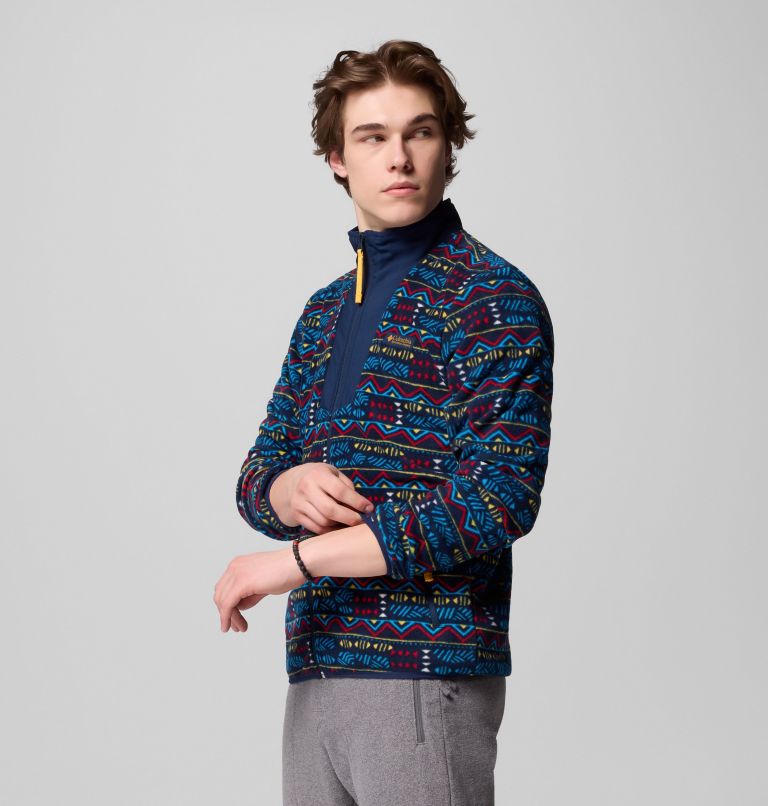 Men's Sequoia Grove Printed Full Zip Jacket, Color: Collegiate Navy Horizons, image 4