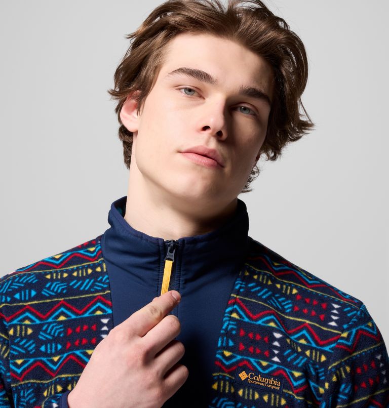 Men's Sequoia Grove Printed Full Zip Jacket, Color: Collegiate Navy Horizons, image 6