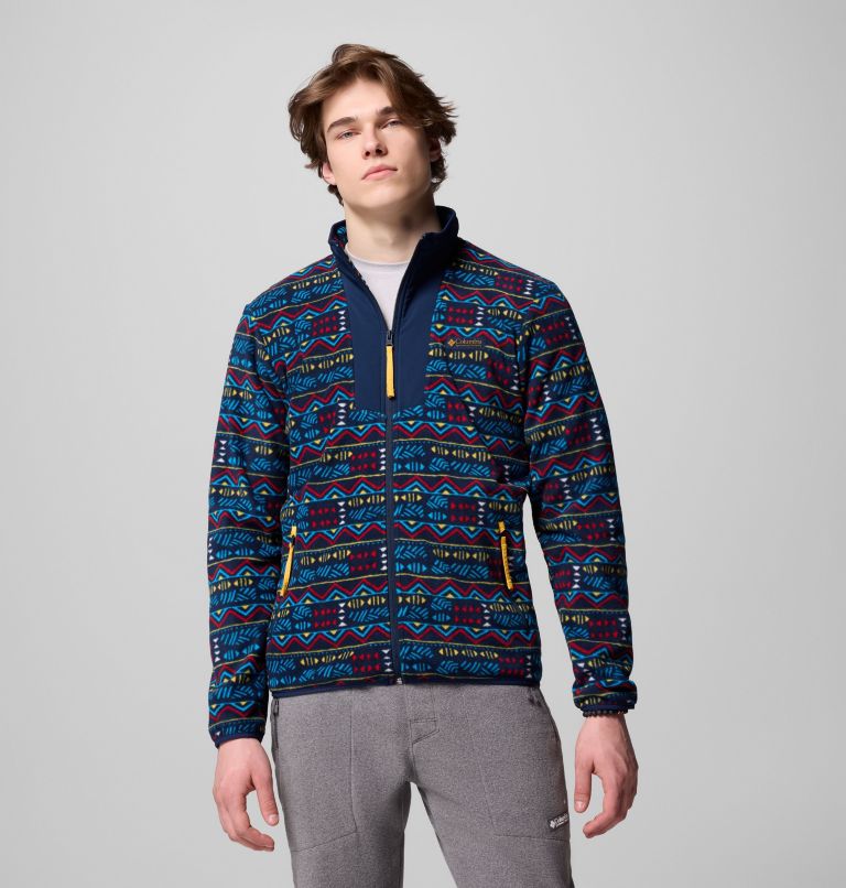 Men's Sequoia Grove Printed Full Zip Jacket, Color: Collegiate Navy Horizons, image 1