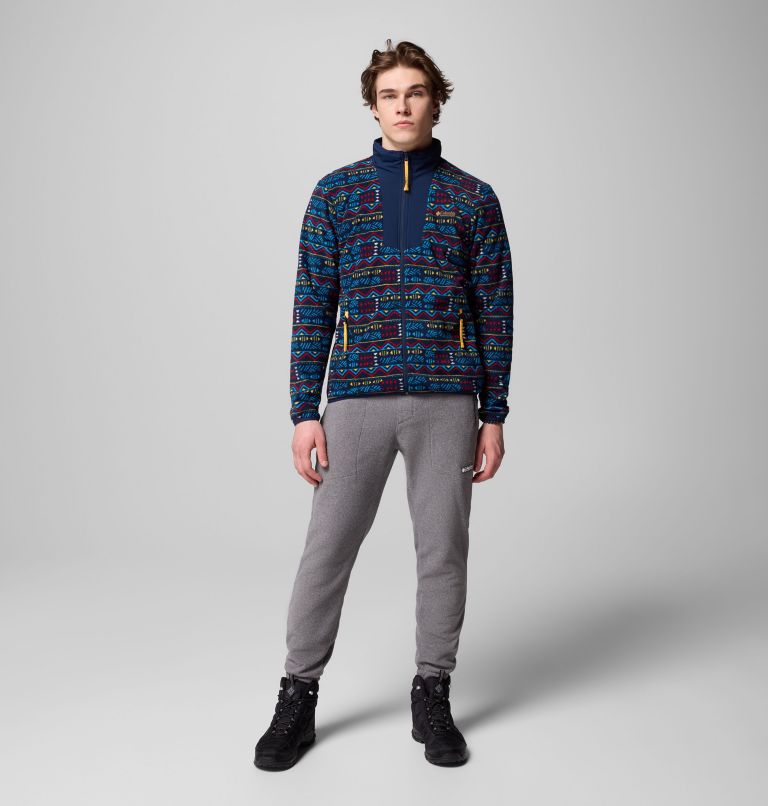 Men's Sequoia Grove Printed Full Zip Jacket, Color: Collegiate Navy Horizons, image 2