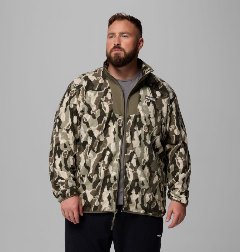 Men's Sequoia Grove Printed Full Zip Jacket - Big, Color: Stone Green Treebark, image 5