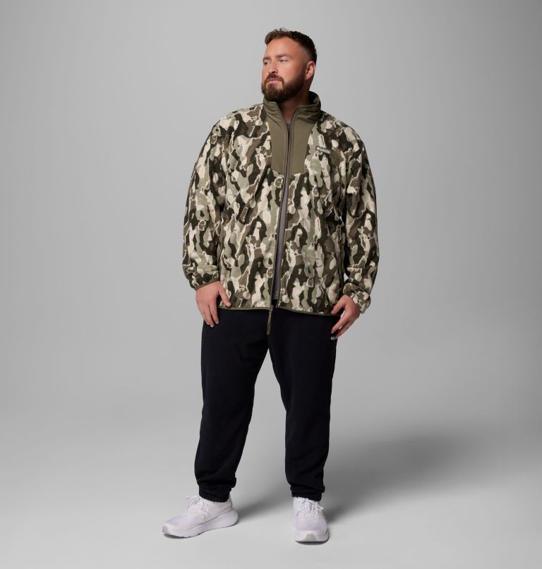 Men's Sequoia Grove Printed Full Zip Jacket - Big, Color: Stone Green Treebark, image 2