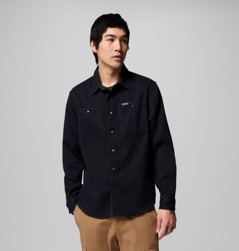 Men's Flare Gun Heavyweight Flannel, Color: Black, image 1