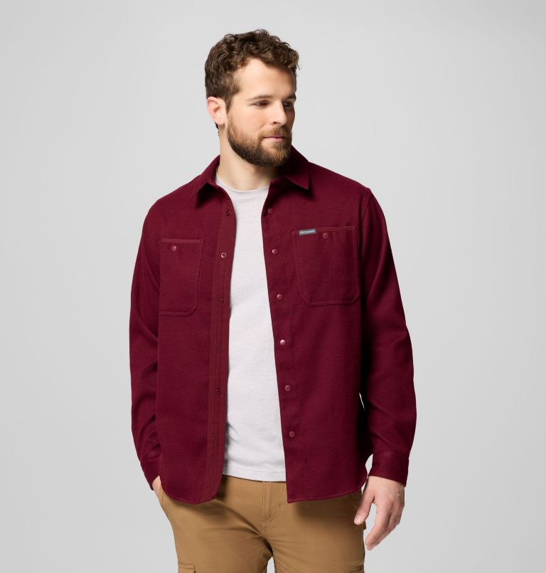 Men's Flare Gun Heavyweight Flannel, Color: Rich Wine, Tobacco, image 5