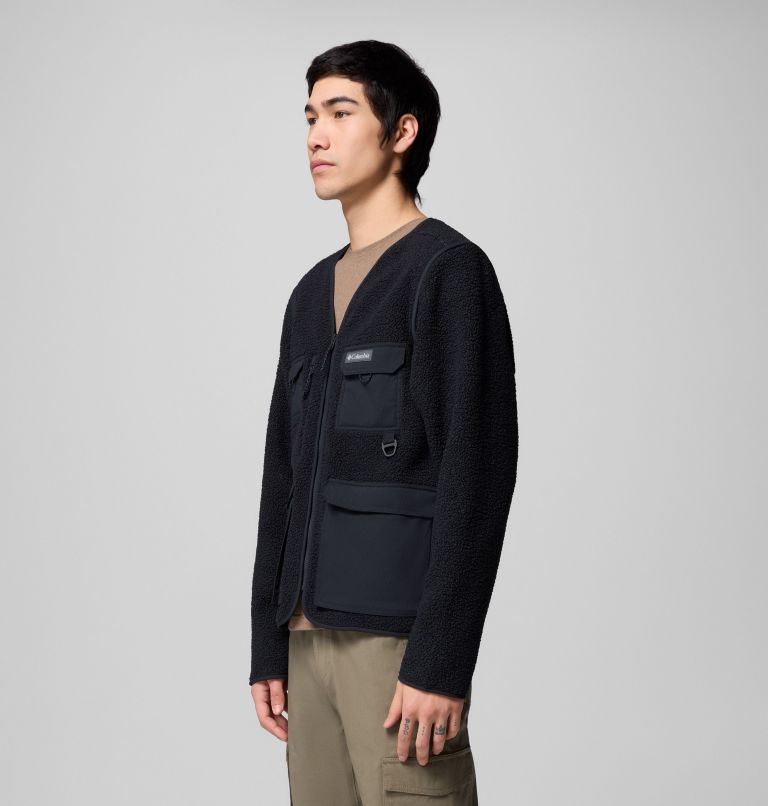 Men's Granite Point Convertible Fleece Vest Jacket, Color: Black, image 4