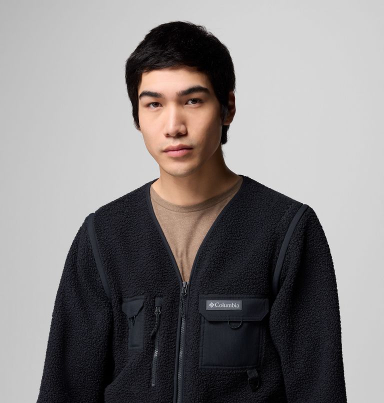 Men's Granite Point Convertible Fleece Vest Jacket, Color: Black, image 8