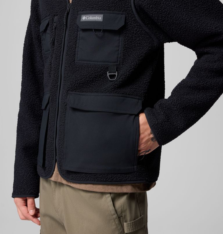 Men's Granite Point Convertible Fleece Vest Jacket, Color: Black, image 10