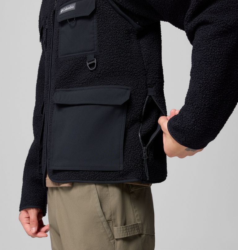 Men's Granite Point Convertible Fleece Vest Jacket, Color: Black, image 11