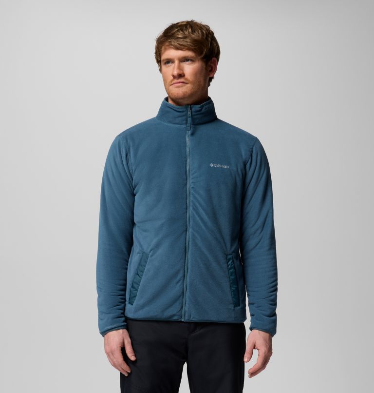 Men's Winter Pass Reversible Sherpa Fleece Jacket, Color: Everblue, Peaked Tonal, image 8