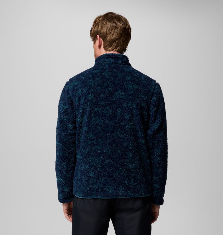 Men's Winter Pass Reversible Sherpa Fleece Jacket, Color: Everblue, Peaked Tonal, image 3