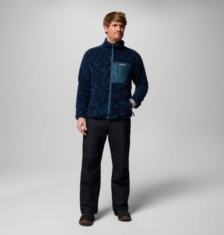 Men's Winter Pass Reversible Sherpa Fleece Jacket, Color: Everblue, Peaked Tonal, image 2