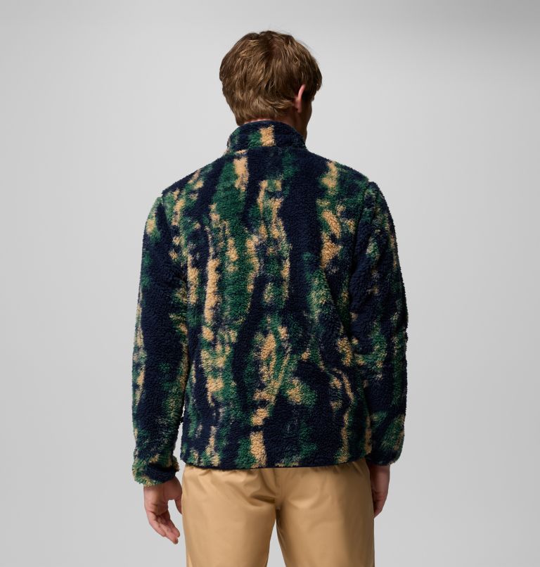 Men's Winter Pass Reversible Sherpa Fleece Jacket, Color: Collegiate Navy, Tracks, image 3