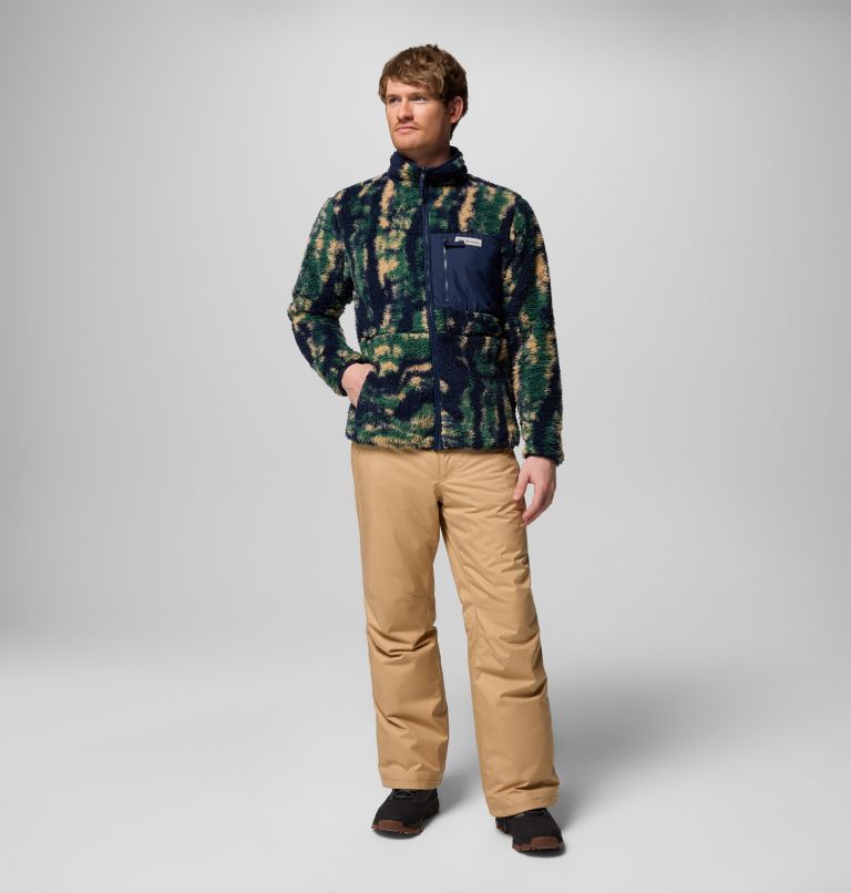 Men's Winter Pass Reversible Sherpa Fleece Jacket, Color: Collegiate Navy, Tracks, image 2