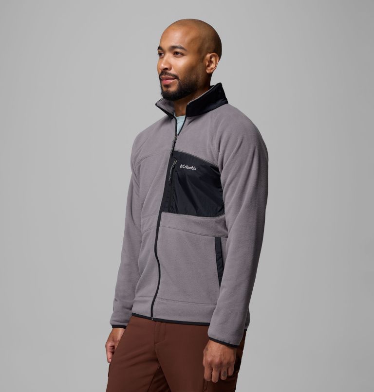 Veste en Polaire Renforcée Fast Trek Homme, Color: City Grey, Black, image 4