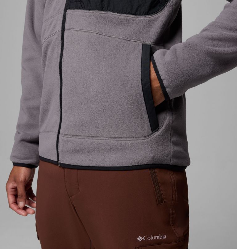 Veste en Polaire Renforcée Fast Trek Homme, Color: City Grey, Black, image 6