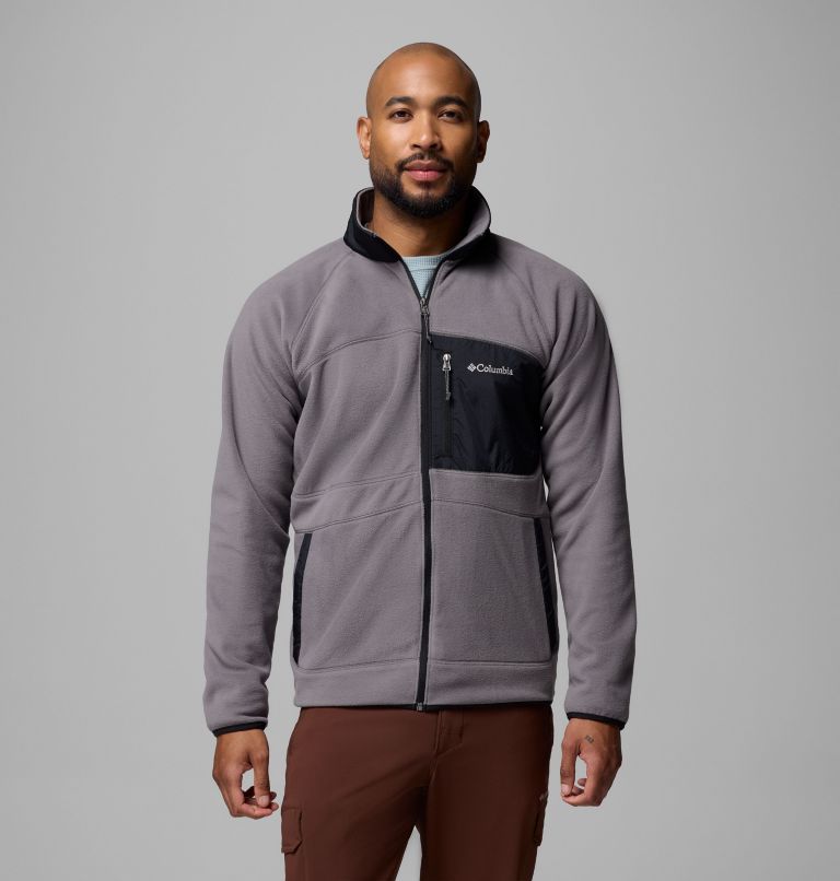 Veste en Polaire Renforcée Fast Trek Homme, Color: City Grey, Black, image 1