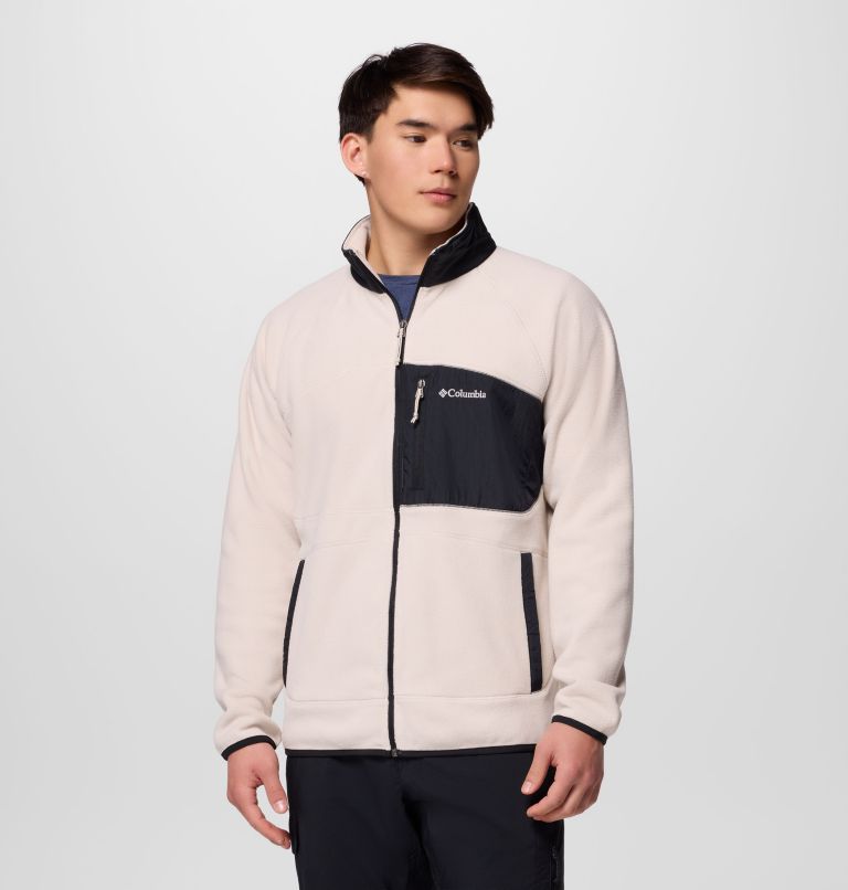 Men's Fast Trek Overlay Full Zip Fleece Jacket, Color: Dark Stone, Black, image 1