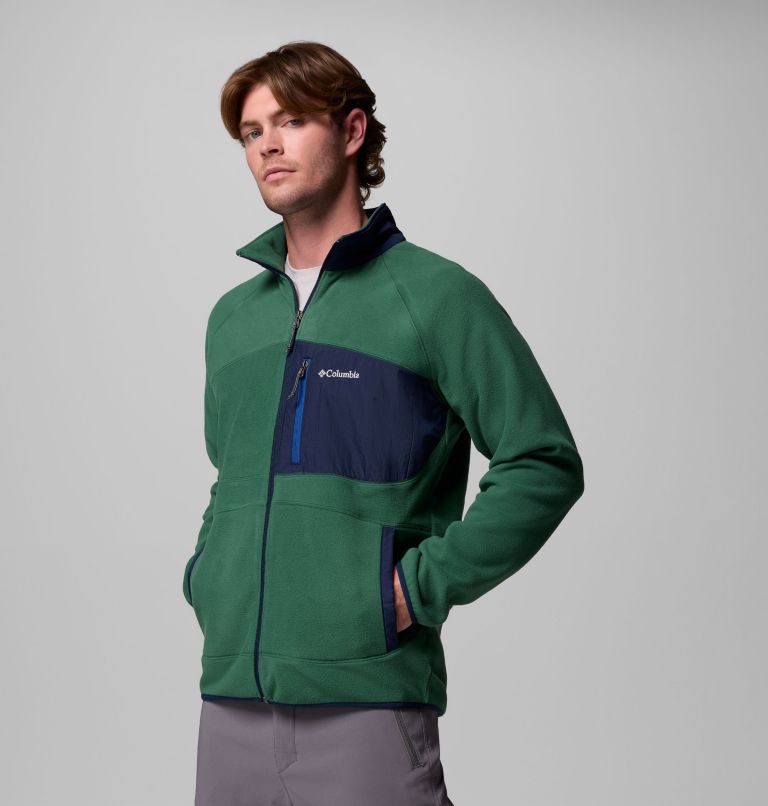Fast Trek Overlay Full Zip | 375 | M, Color: Rain Forest, Coll Navy, image 4