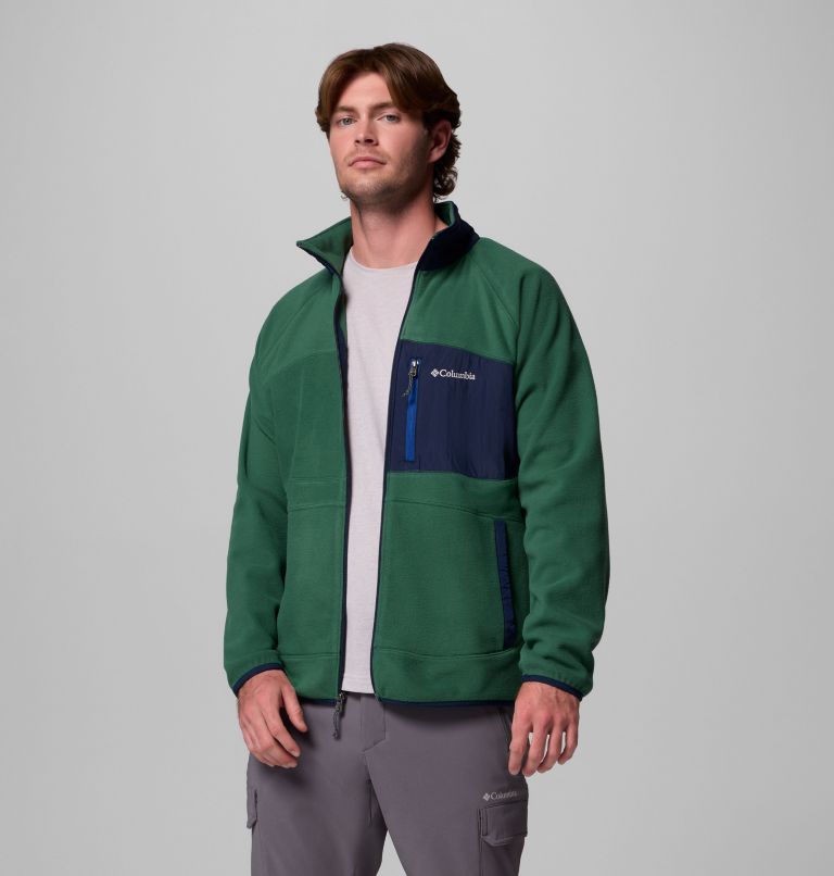 Fast Trek Overlay Full Zip | 375 | M, Color: Rain Forest, Coll Navy, image 5