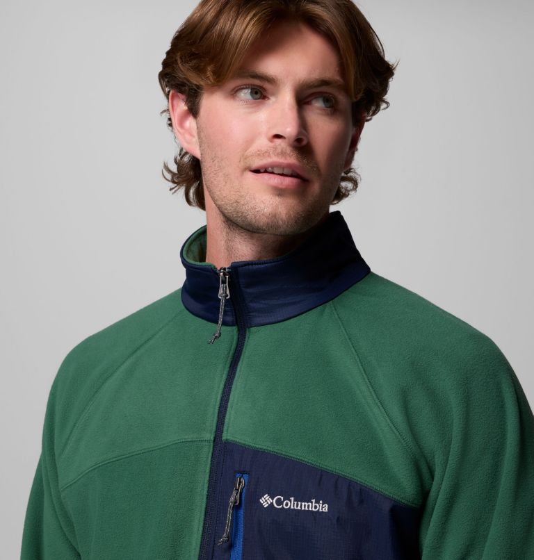 Fast Trek Overlay Full Zip | 375 | M, Color: Rain Forest, Coll Navy, image 6