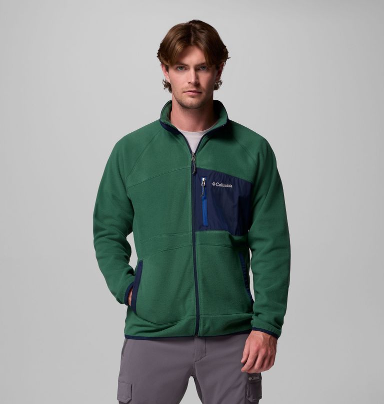 Fast Trek Overlay Full Zip | 375 | M, Color: Rain Forest, Coll Navy, image 1