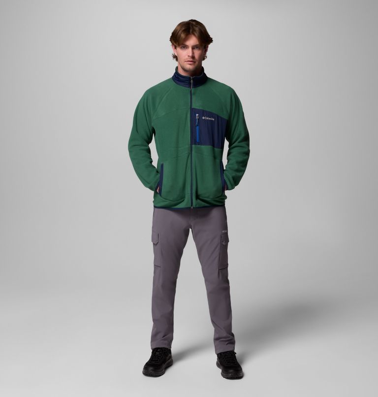 Fast Trek Overlay Full Zip | 375 | M, Color: Rain Forest, Coll Navy, image 2