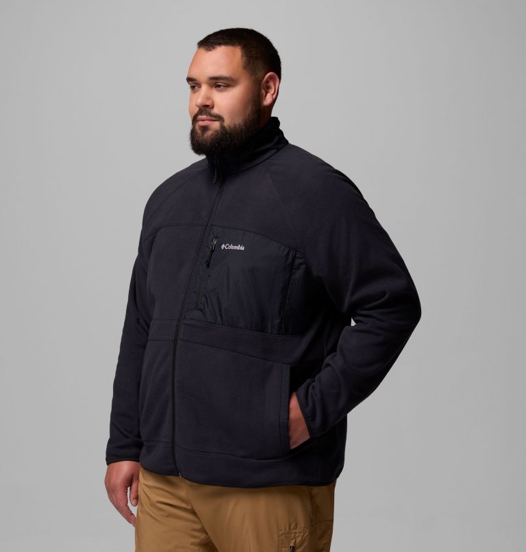 Men's Fast Trek Overlay Full Zip Fleece Jacket - Big, Color: Black, image 4