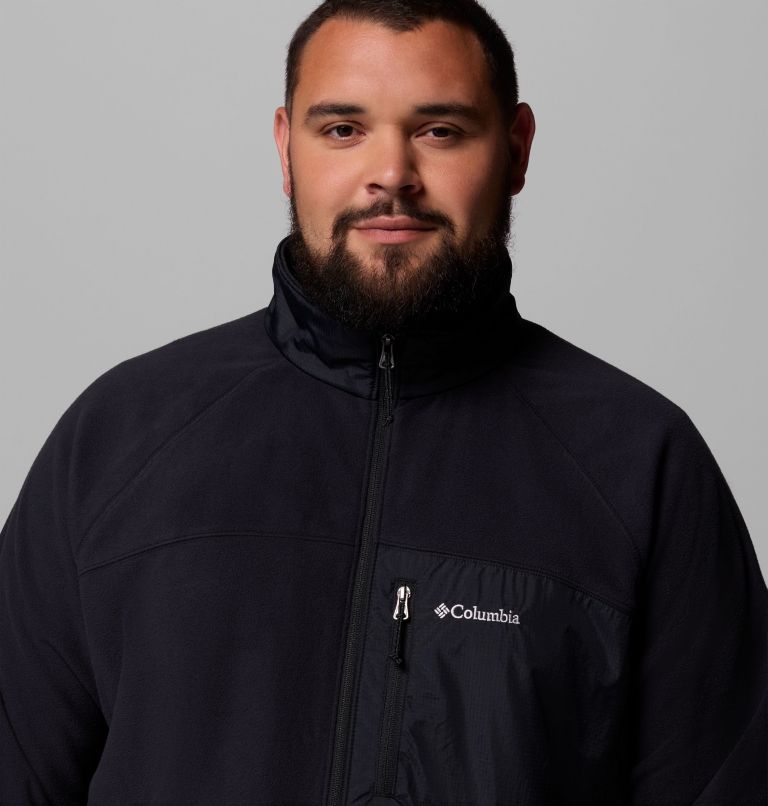 Men's Fast Trek Overlay Full Zip Fleece Jacket - Big, Color: Black, image 5