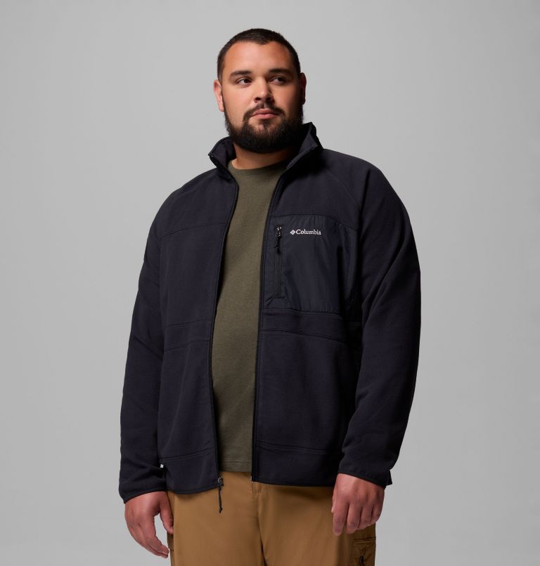 Men's Fast Trek Overlay Full Zip Fleece Jacket - Big, Color: Black, image 6