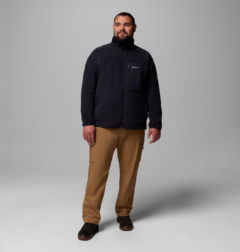 Men's Fast Trek Overlay Full Zip Fleece Jacket - Big, Color: Black, image 2