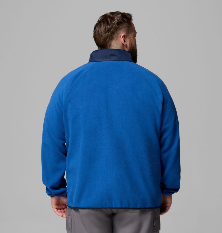 Men's Fast Trek Overlay Full Zip Fleece Jacket - Big, Color: Mtn Blue, Coll Navy, image 3