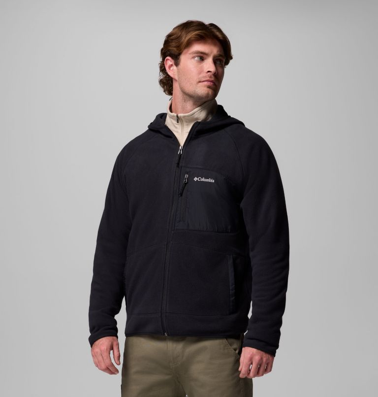 Men's Fast Trek Overlay Hooded Full Zip Jacket, Color: Black, image 4