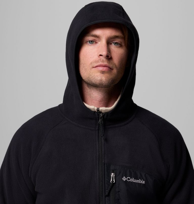 Men's Fast Trek Overlay Hooded Full Zip Jacket, Color: Black, image 6