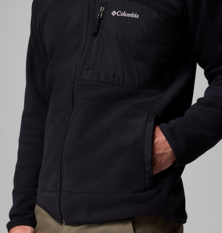 Men's Fast Trek Overlay Hooded Full Zip Jacket, Color: Black, image 7
