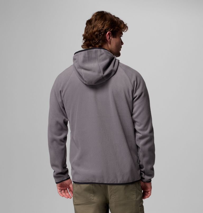 Men's Fast Trek Overlay Hooded Full Zip Jacket, Color: City Grey, Black, image 3
